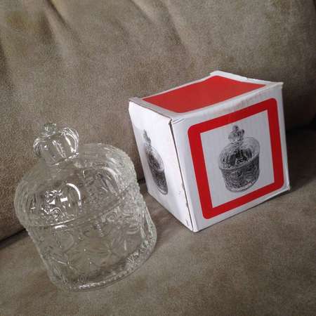 🍬 Glass Decorative Jar / Candy Jar / Cosmetic Jar 9x11.5cm NEW 全新 玻璃 糖果化妝蓋 🍬