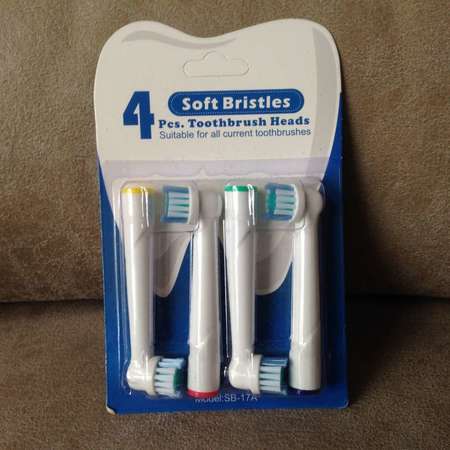 😬 Soft Bristles Toothbrush Heads 4pc Set 3rd Party Replacement NEW 全新代用電動牙刷頭👄