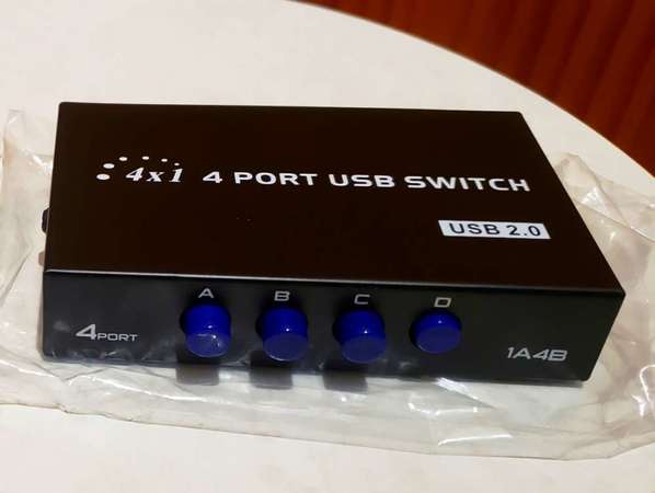 4 Port USB 2.0 Share Switch High Quality Switcher Selector Box Hub For PC Scanne