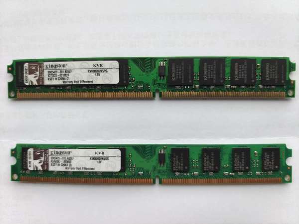 Kingston DDR2 800 2Gb x 2 Dual Channel Desktop RAM 桌上電腦記憶體