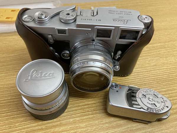 Leica M3 1957 DS 連兩鏡一測光錶送真皮套