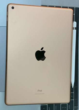 行貨、極新 iPad 8代 32GB WIFI 版、玫瑰金色、連原裝 Apple pencil