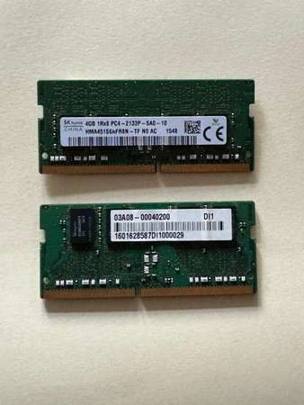 SK Hynix 4GB 1Rx8 PC4-17000 DDR4-2133 1.2volt CL15 260 Pin Sodimm Memory RAM