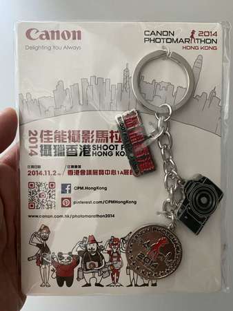絶版 收藏 紀念 限量 非賣品 別注版 CANON 攝影 馬拉松 2014 香港站相機鎖匙扣 珍藏 figure 相機 模型