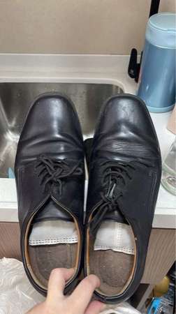 新淨全正常 Dr. Kong 黑皮鞋 返學 悠閒鞋 Comfort black Shoes 43 EU43 皮鞋 leather sneakers runner