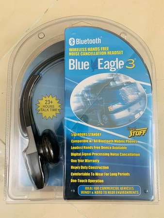 Blue Eagle 3 Trucker Bluetooth Noise Cancelling Headset with AC / DC Charger