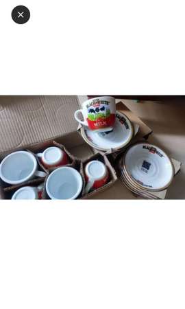 黑白淡奶杯碟套裝茶餐廳咖啡港式奶茶陶瓷杯碟批發black & white coffee & milk tea set ceramic cups & dishes
