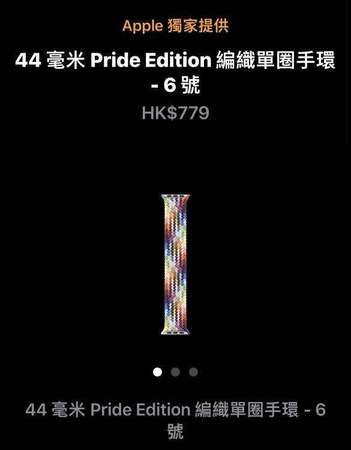 Apple Watch 42/44/45/49mm適用Pride Edition編織單圈手環-Size 6號（原裝）