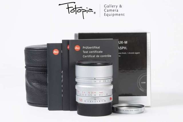 || Leica Summilux-M 50mm F1.4 ASPH - Silver with full packing & Leica filter ||