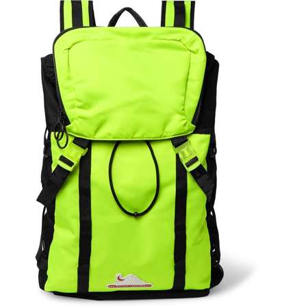 100% Real 100% New Off-White Yellow Equipment Neon Nylon Backpack