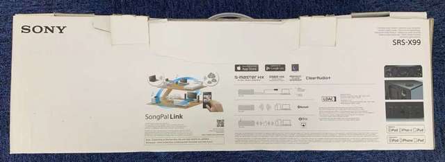Sony SRS-X99 High Resolution Bluetooth Wireless Speaker Black W/Box