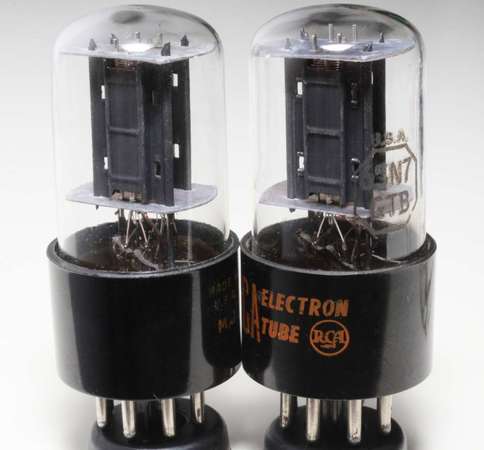 RCA  6SN7GTB(驅動管)少用新淨1960年製美國早期旁熱雙三極管(聲場廣闊甜美)極靚聲