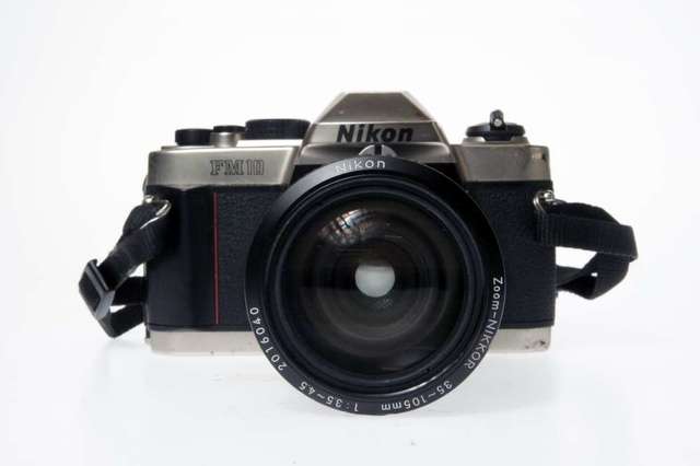 Nikon FM10 SLR 35mm Film Camera with Zoom-NIKKOR 35-105mm f/3.5-4.5 Lens