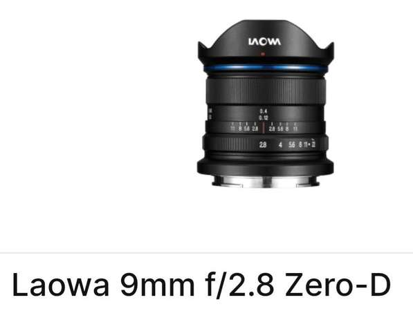 全新 LAOWA 9mm f/2.8 Zero-D for Canon EF-M Mount (Canon M 系列用老蛙零變形手動對焦廣角鏡頭) - 全新水貨