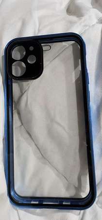 全新iphone 12 mini雙面玻高清雙扣金屬保護殼