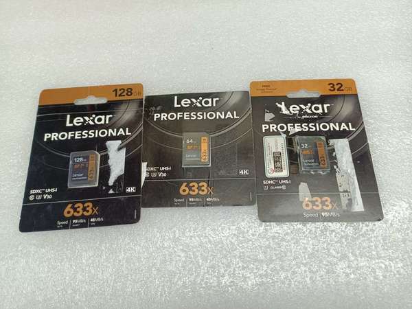 Lexar Professional 633x V30 U3 C10 UHS-I SDXC 128GB [R:95 W:45]