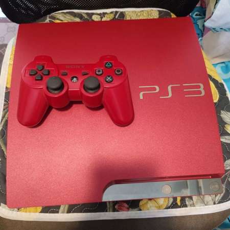 95%勁新行貨Sony ps3特別版 320GB CECH-3012B遊戲機+原裝手製1pcs+原裝遊戲16pcs  紅色