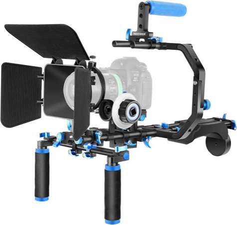 NEEWER SR101 Camera Shoulder Rig Kit 相機肩托架 - BLUE