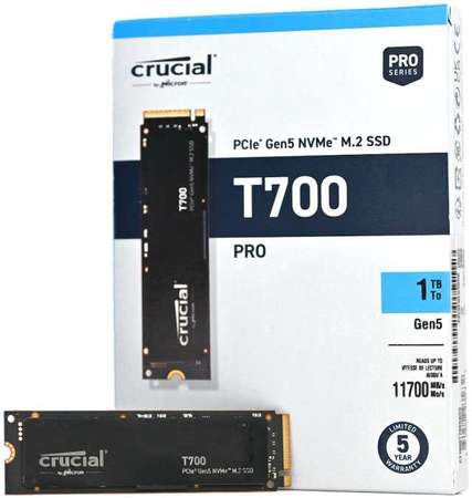 全新未開 Crucial T700 Pro 2TB Gen5 NVMe M.2 SSD (model: CT2000T700SSD3)