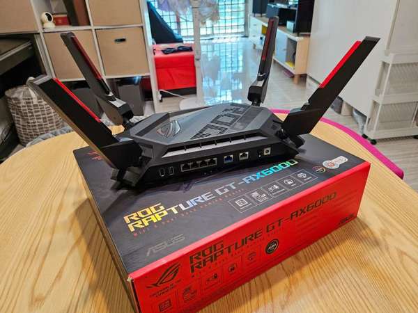 港行 ASUS ROG GT-AX6000 Rapture WiFi6 Router 華碩電競路由器 (保到2026年，全套有盒)