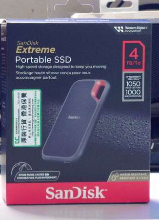 SanDisk Extreme Portable SSD (4TB) 全新未開盒