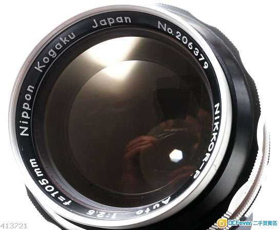 Nikon Nippon Kogaku Nikkor-P 105mm F/2.5銀咀(non-AI )鏡片95新   具德味藝康銀咀人像鏡