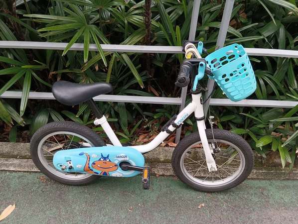 舊 B'twin Dragon 14吋 小童單車。14吋，不可摺，單速，身高 1米下小童合用。