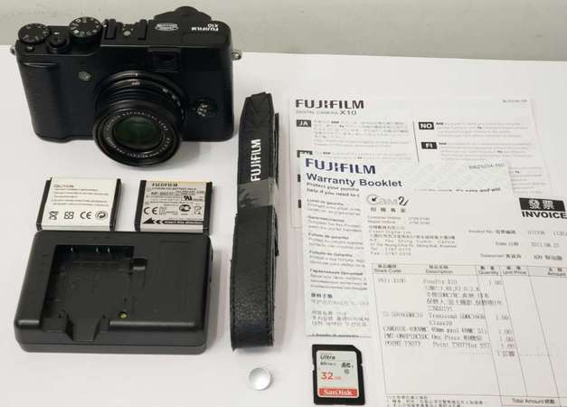 Fujifilm X10 Black (富士 x 10 黑色 數碼相機) - 99% New，大舖買入，香港行貨，送 額外配件