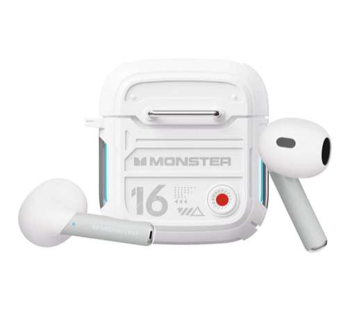 MONSTER（Monster）魔聲XKT16機甲設計外殼真無線藍牙耳機半入耳式智能降噪運動遊戲電競適用於蘋果華爲安卓