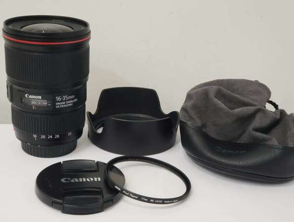 Canon EF 16-35mm f/4 L IS USM - 95% New，Hoya Pro1 Digital MC UV 保護濾鏡送