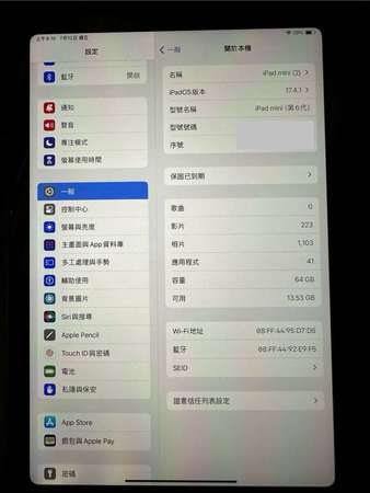 ipad mini 6 64GB 太空灰