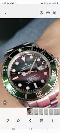 玩具 Rolex 紀念版 綠圈黑水鬼MARK 1平頭4 16610LV  40mm  不鏽鋼90％ new