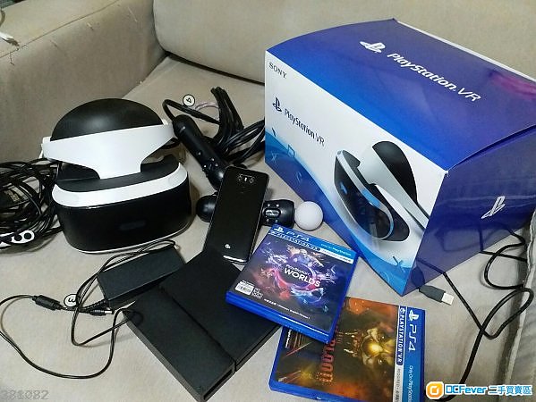 sony ps4 vr psvr with cam, move x 2, gun x 1 games x 3