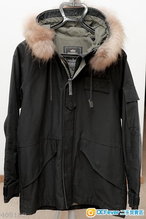 出售: (古著) izzue x alpha industries cold weather parka黑色軍褸