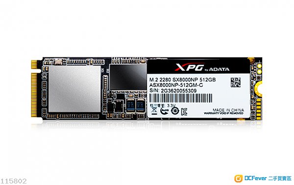 adata sx8000 m2 2280 nvme 512gb