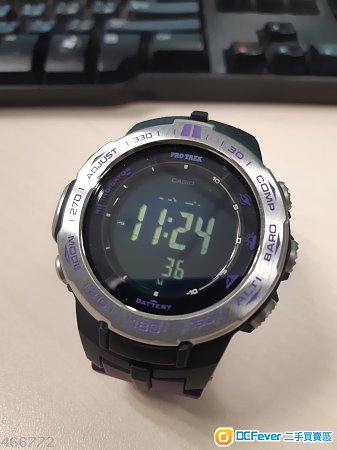 出售9x 新Casio protrek PRW-3100-6DR太陽能有電波multiband6