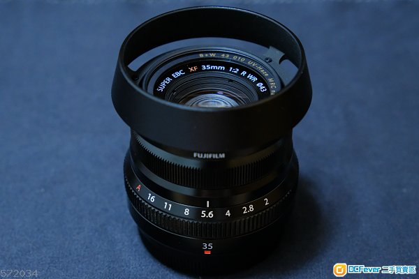 富士fujifilm xf35mm f2 连原装金属遮光罩 b w nano