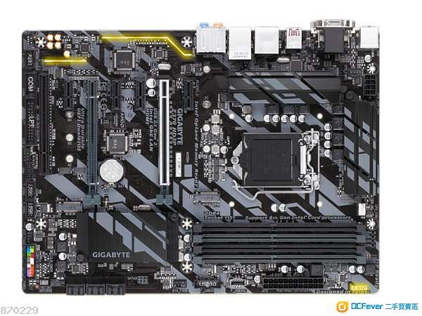 (二手) 99%new 技嘉gigabyte ga-z370-hd3p ddr4,lga 1151,atx主机板