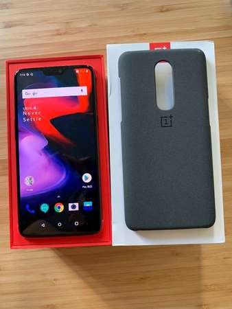 mirror black 港行一加六   有盒配件齐连原装磨砂套   无花有贴d