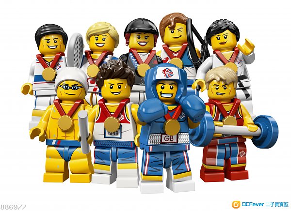 绝版100% new lego 8909 team gb minifigures 人仔 olympics 奥运