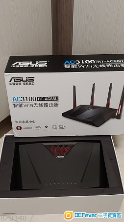 出售98%新 asus rt-ac88u ac3100 双频gigabit wifi电竞无线路由器