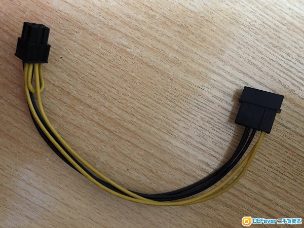 全新大4pin转6pin显卡电源转接线 d型4p转6p电脑供电转换线