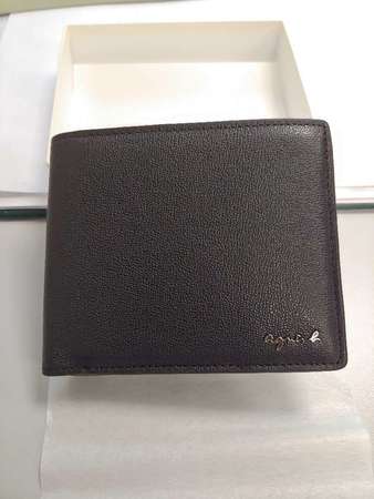 全新agnes b 男装真皮银包