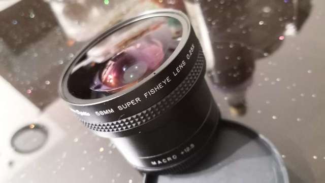 focus optic 58mm super fisheye lens 0.25x